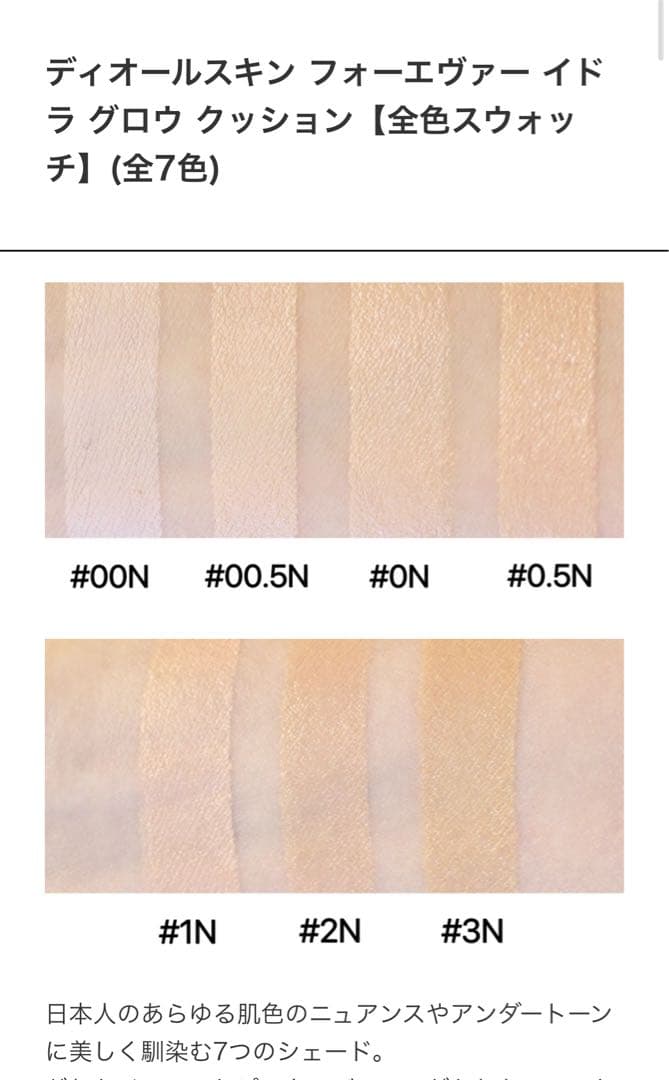 新作　1回使用　ディオール　dior クッション　ファンデ　限定ケース付き　1N