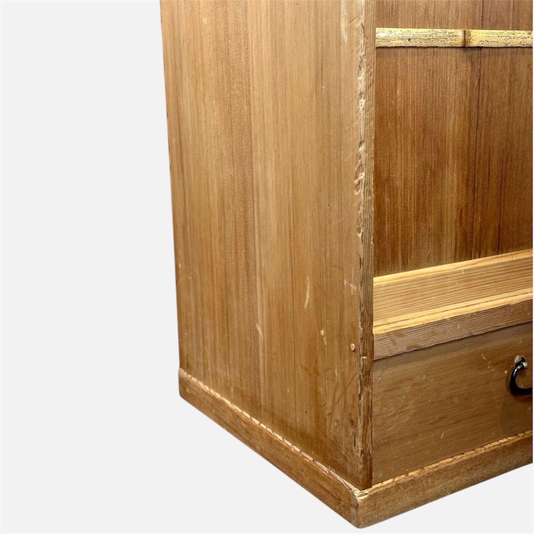 水屋道具　総杉無垢材　置水屋　水屋箪笥　茶箪笥　茶道具