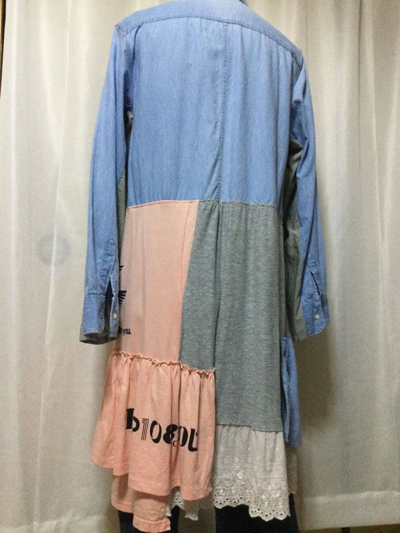 リメイク　ロングシャツ