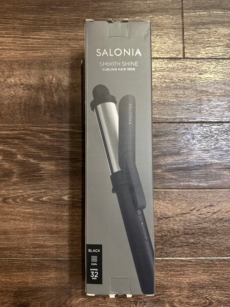 【新品未開封】サロニア スムースシャインカールヘアアイロン 32mmブラック