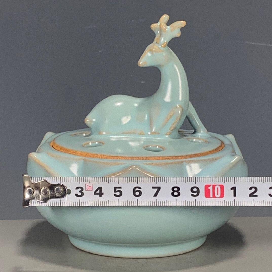 中国 汝窯 青磁 香炉 陶器 陶芸 香道具 仏具 官窯 青釉