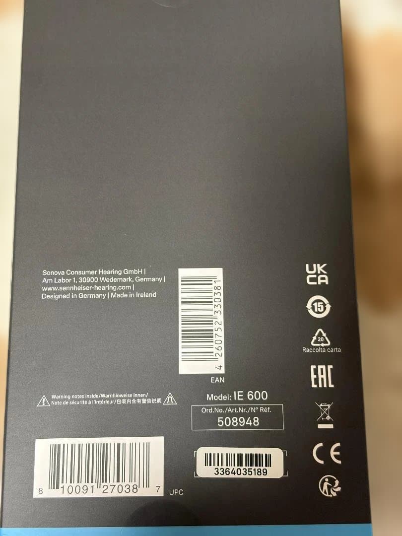 【完動品】Sennheiser IE 600