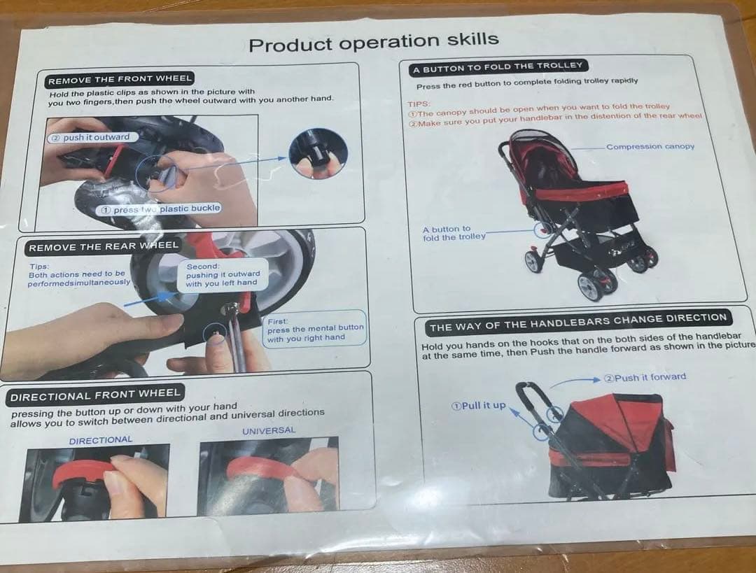 GPR 3WAY 分離 自立 ペットカート 犬用ベビーカー バギー軽量コンパクト