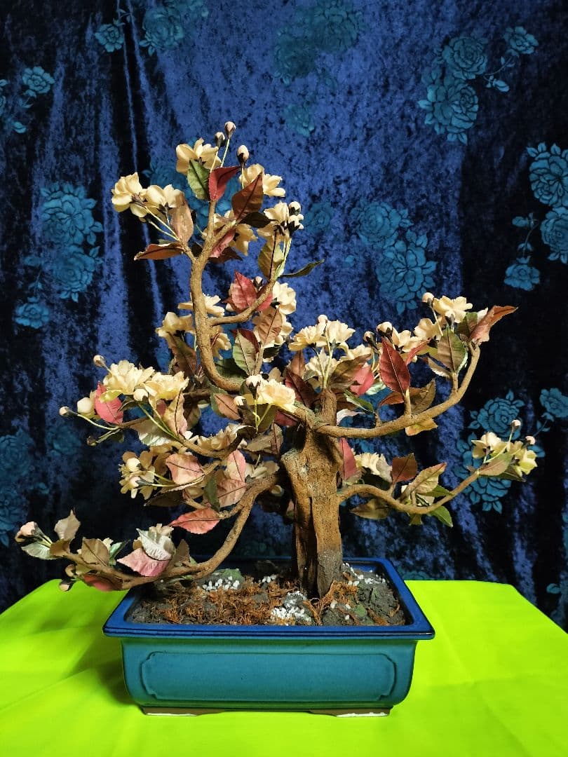 アーティフィシャルフラワー/ハンドメイド完成品/鉢桜
