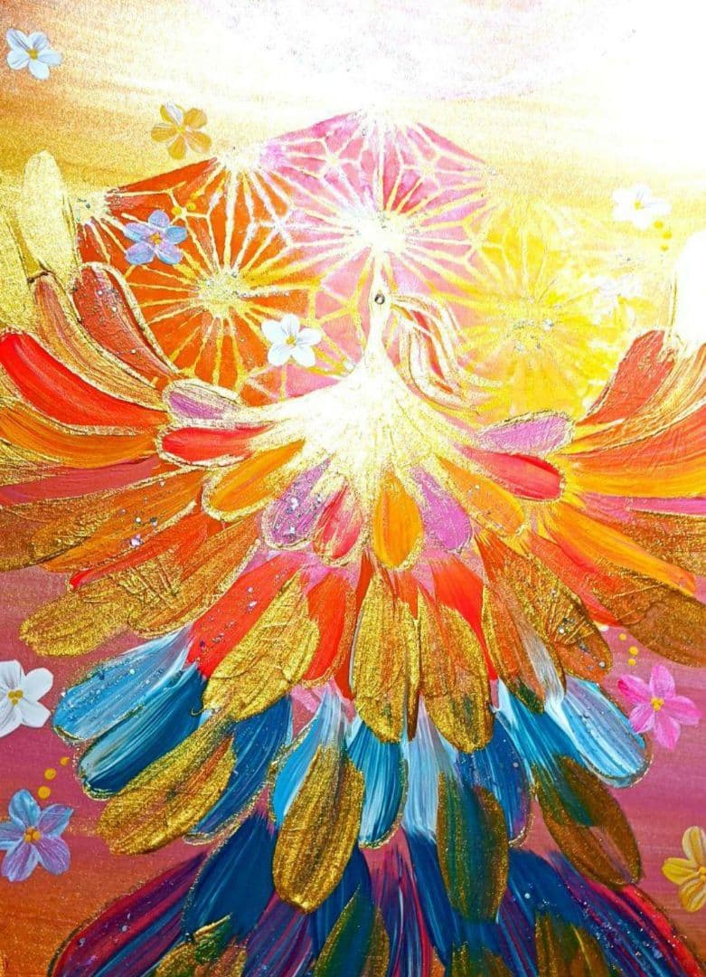 開運絵画　❀陽気アマテラス陽花鳳凰様❀