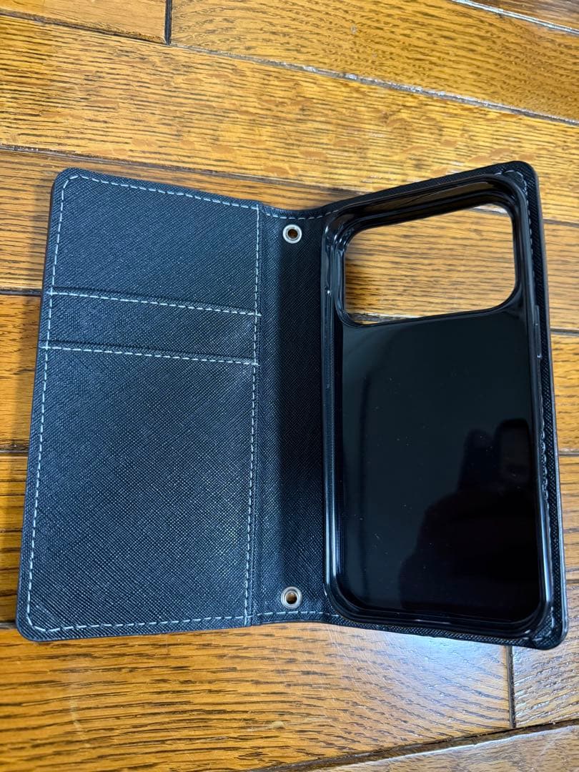 iPhone17Pro ケース カバー 手帳型 本革 コードバン