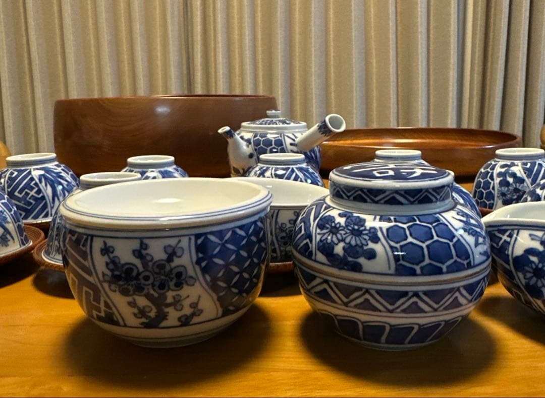 煎茶器セット　平安光抱　茶櫃入り