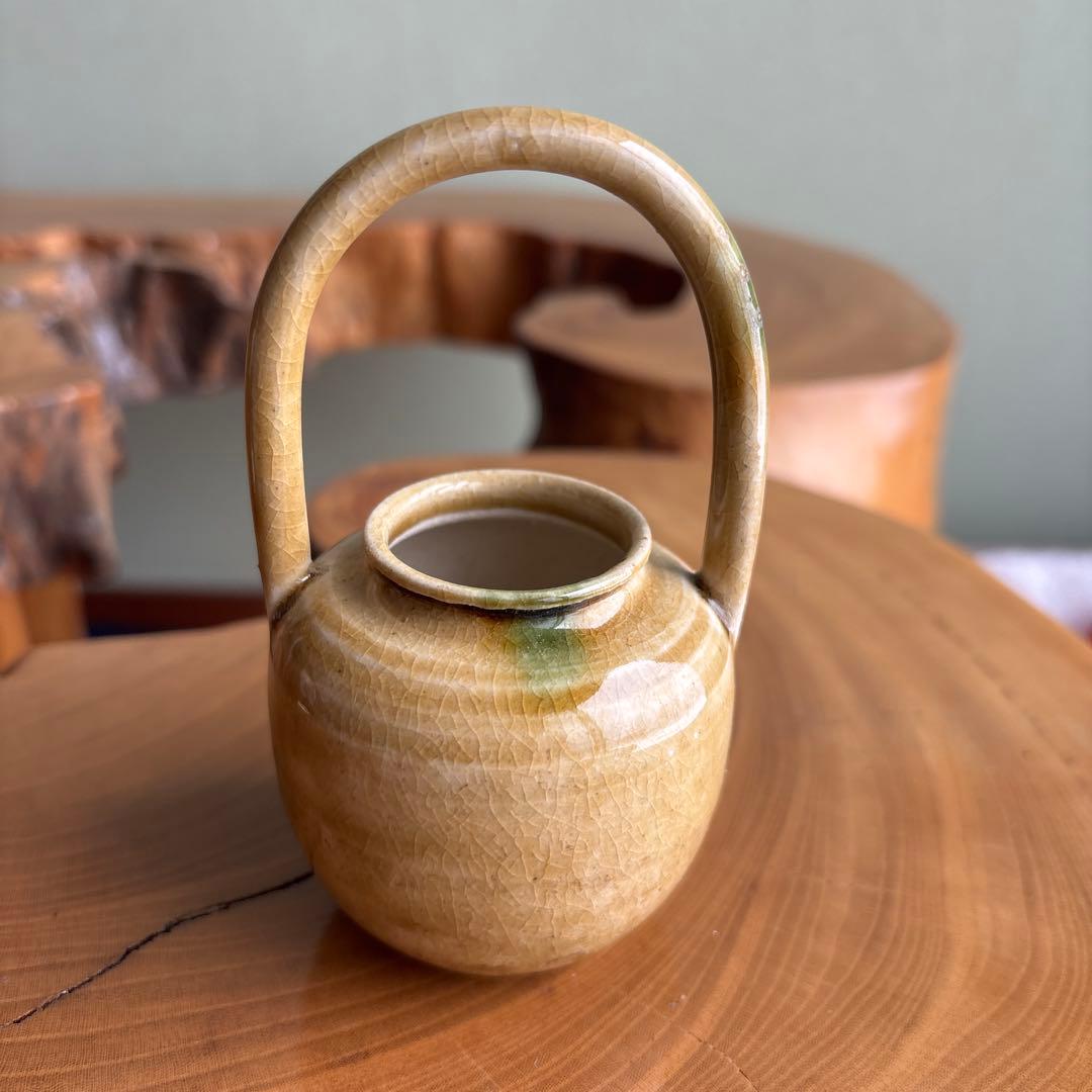 茶入 山口茂造 色被り 四滴茶入 茶道具 共箱（Hb）