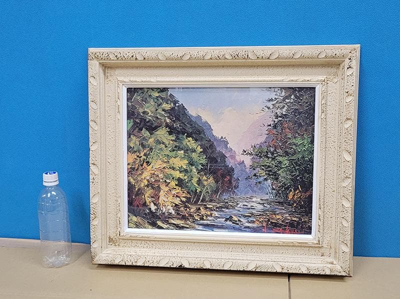【絵画・複製品】日本画・上高地 あずさ川上流　沢野秀時　JOA-241
