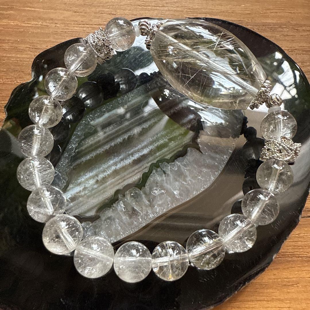 高品質❢シルバールチルとプラチナルチルのゴージャスブレス❥