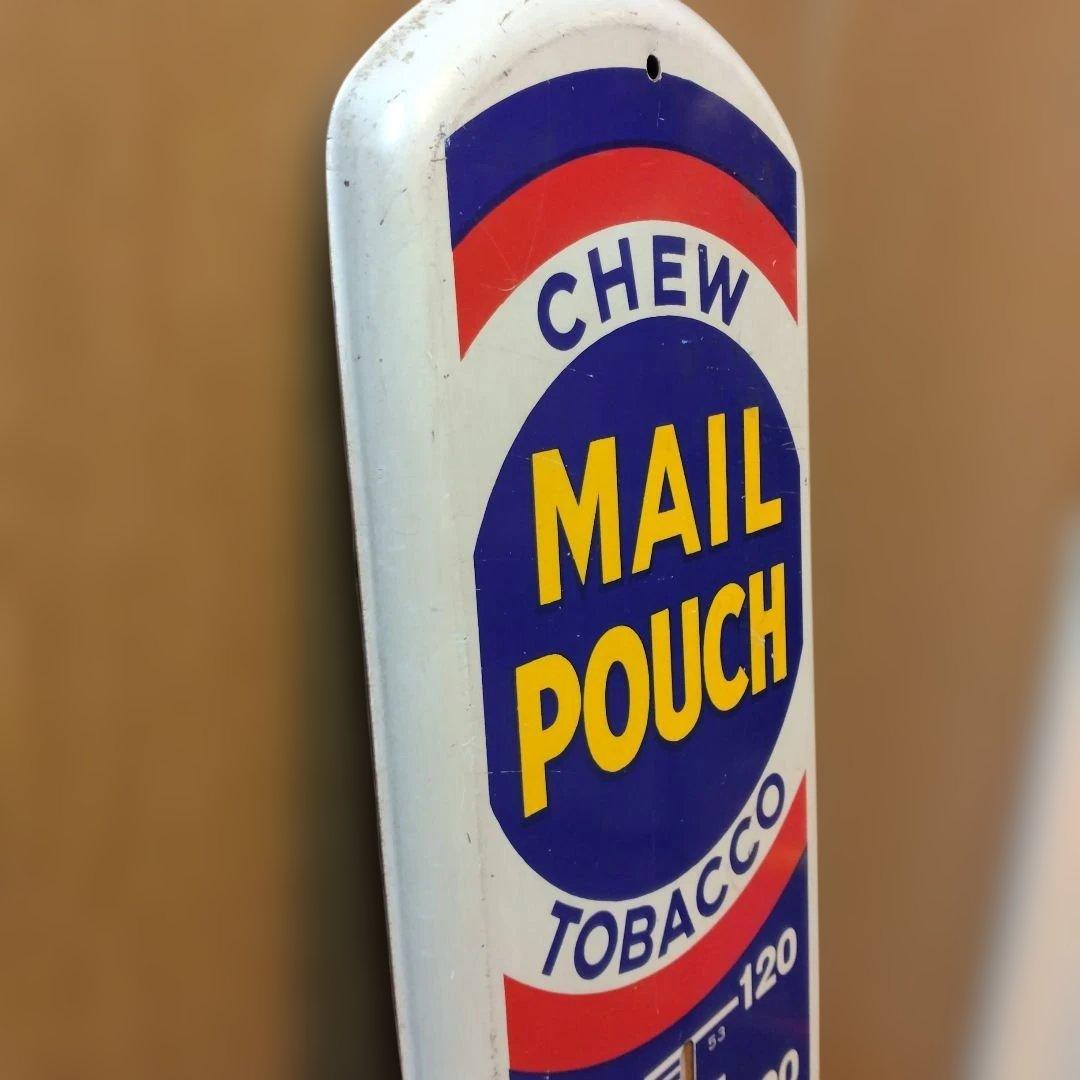 S*a様 ホーロー看板MAILPOUCH TOBACCO温度計付き広告