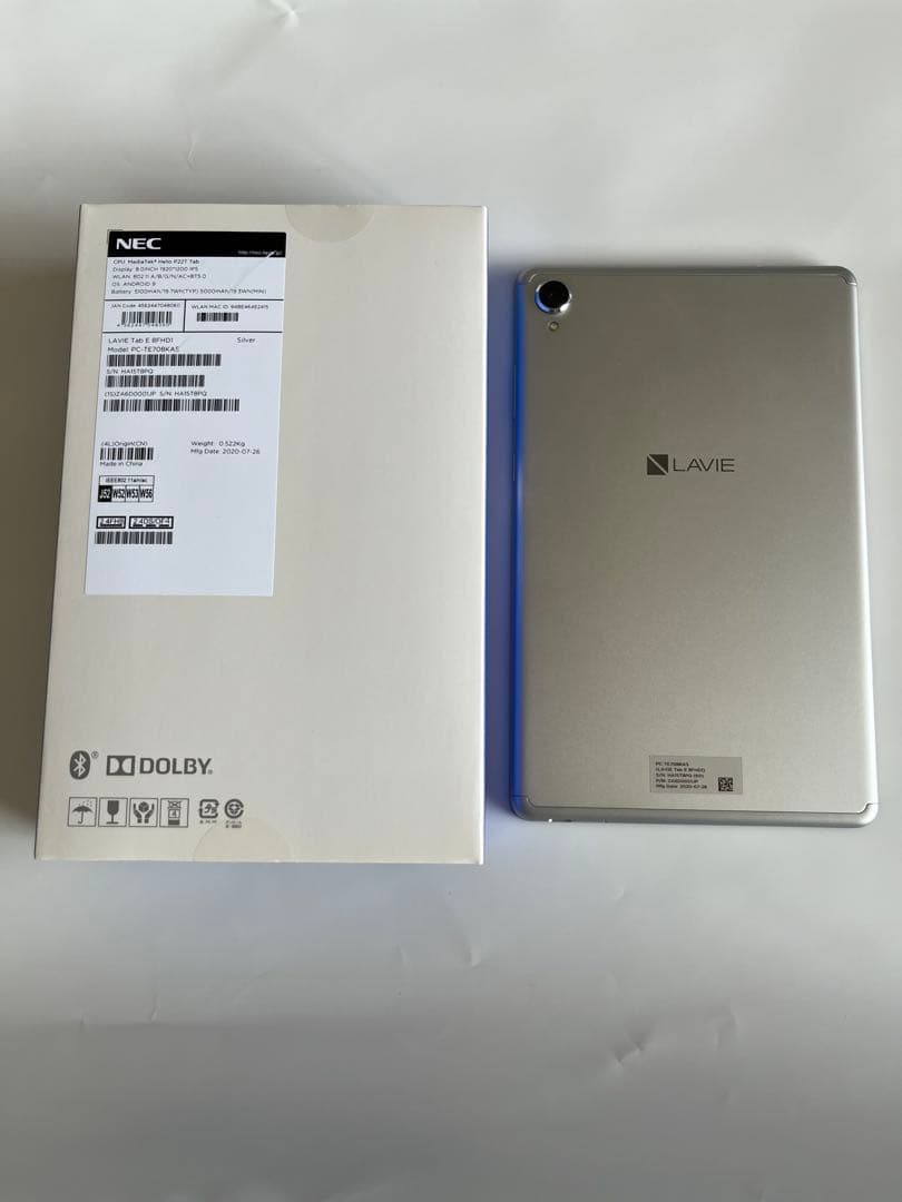 Androidタブレット本体 NEC LAVIE Tab E 8FHD1 PC-TE708KAS