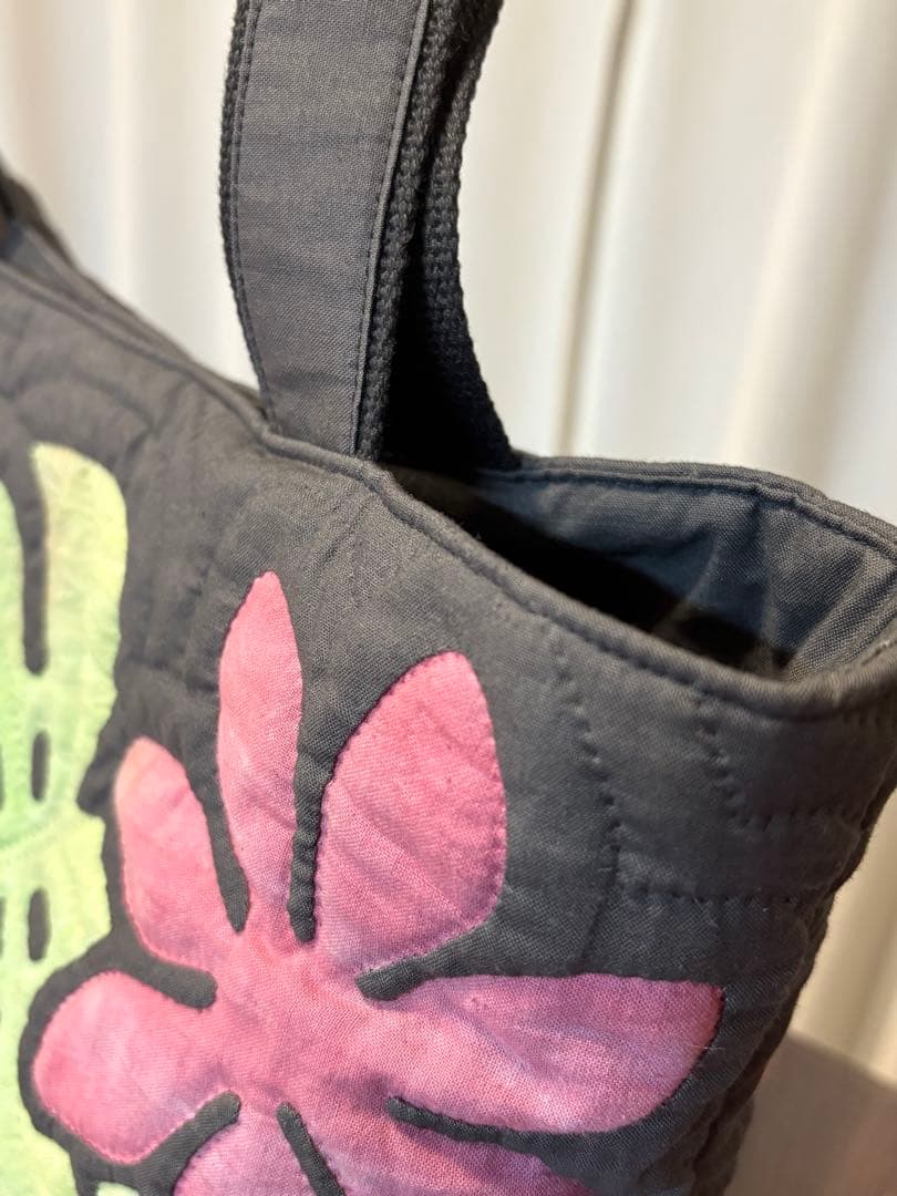 ハワイアンキルト　ハンドメイド　トートバッグ