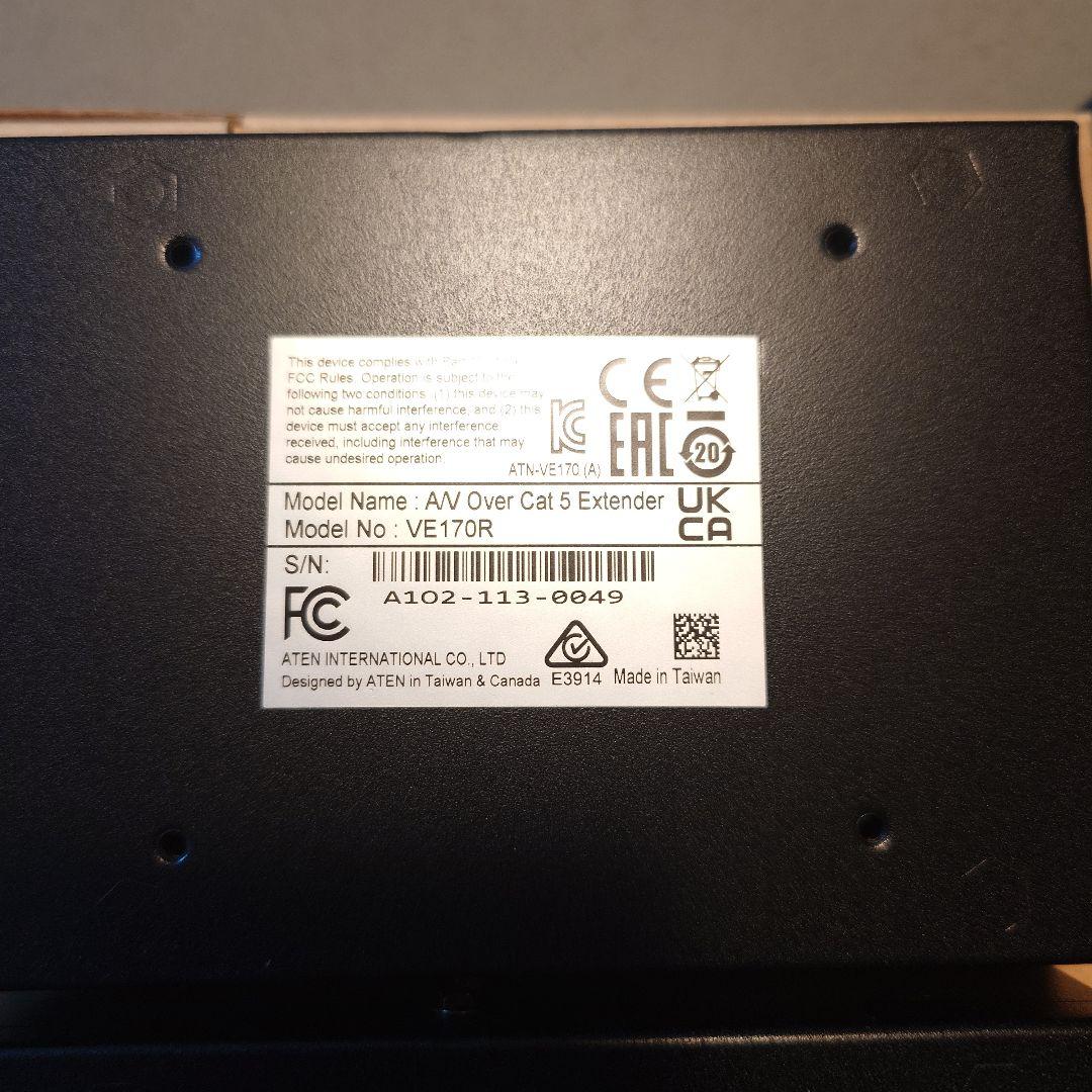 【未使用品】ATEN ビデオ延長器　エクステンダー　VE170　1台