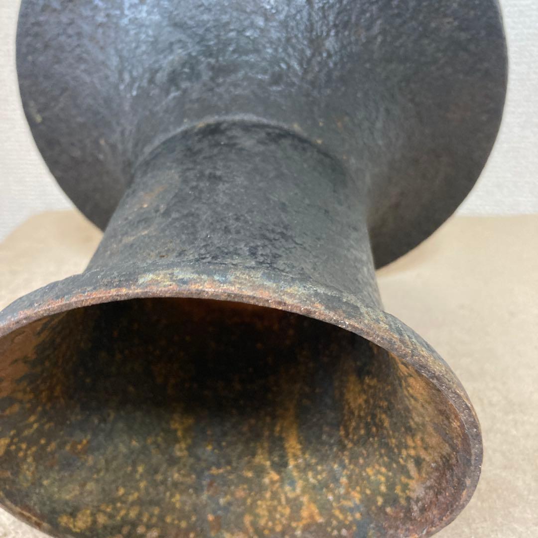 1080様　伝統工芸 薄端 花器 水盤 金属製 鉄製 花瓶 華道 金属工芸品