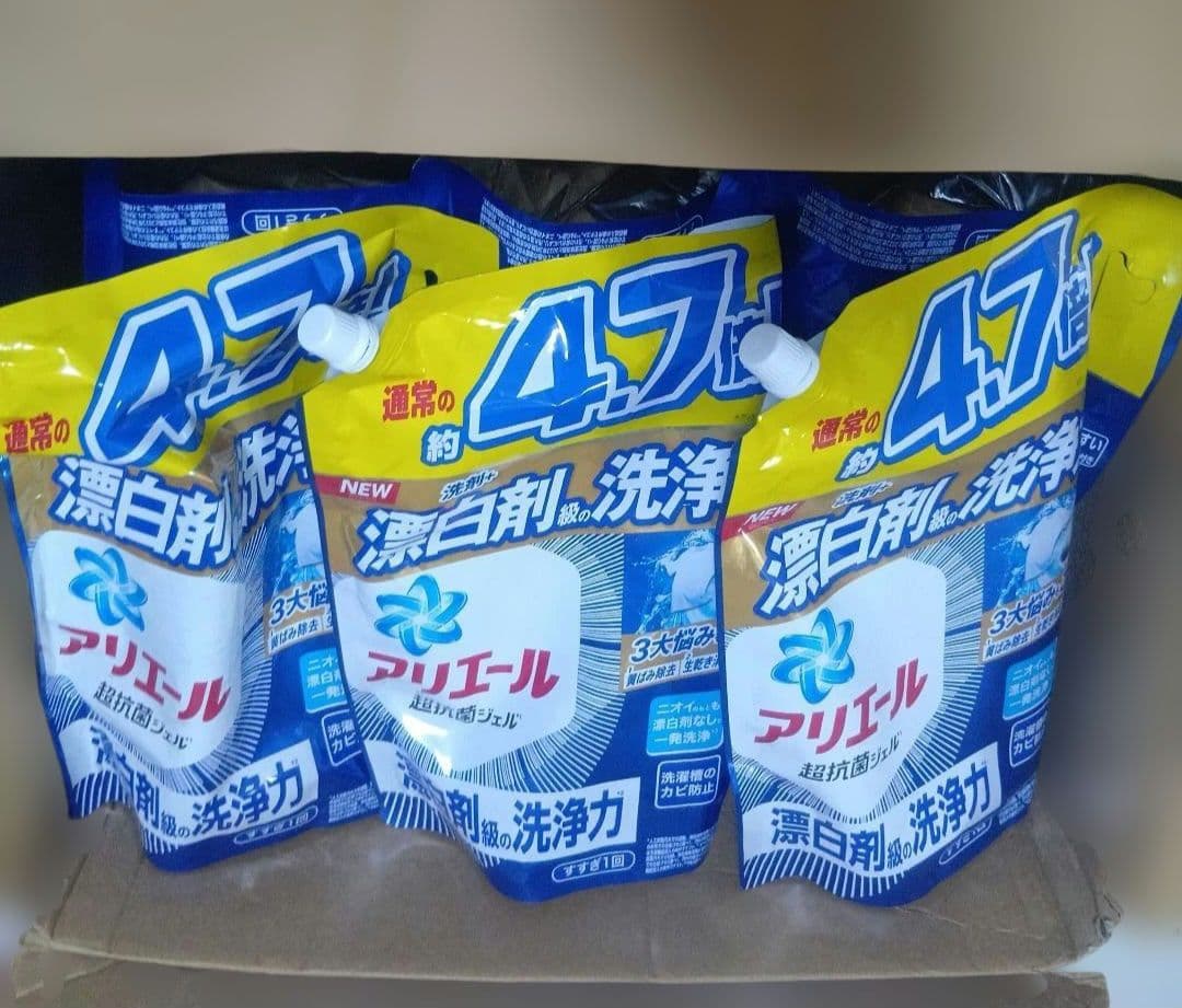 【新品未使用品】アリエール超抗菌ジェル 詰め替え4.7倍 2.12kg✕６個