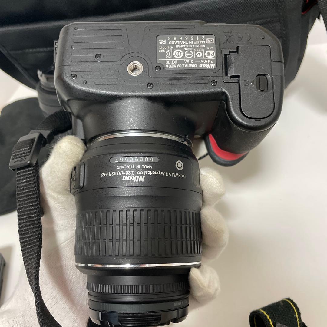 Nikon D3100 ニコン ダブルレンズ デジタル 一眼レフ カメラ 中古