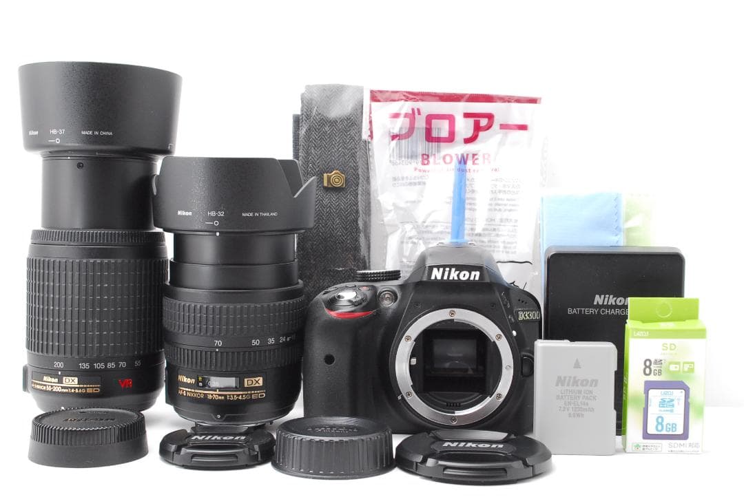 【美品　使用感少】ダブルレンズ　Nikon D3300　スマホ転送　高画質モデル