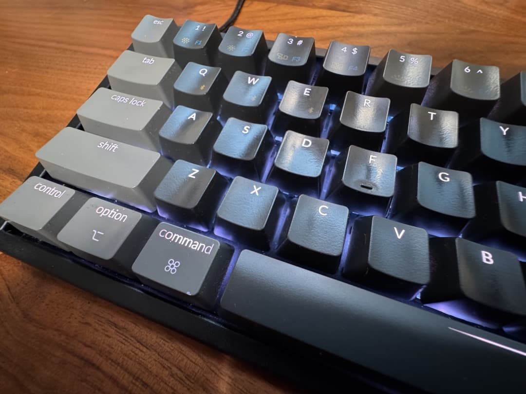 Keychron K6（青軸, US配列）＋木製パームレスト付 美品