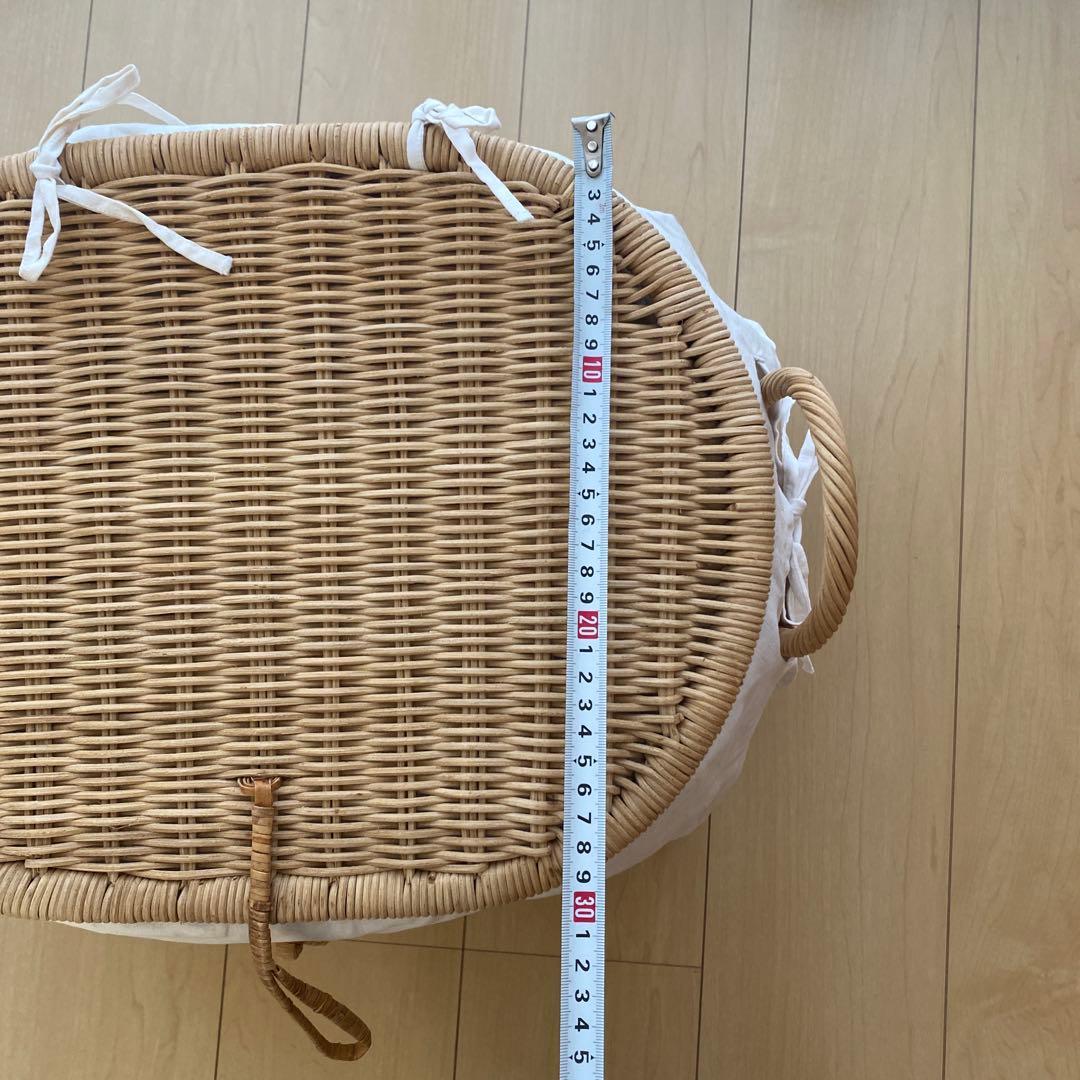 ラタン　バスケット　収納　セット　リネン　麻　スカラップ　伊藤まさこ