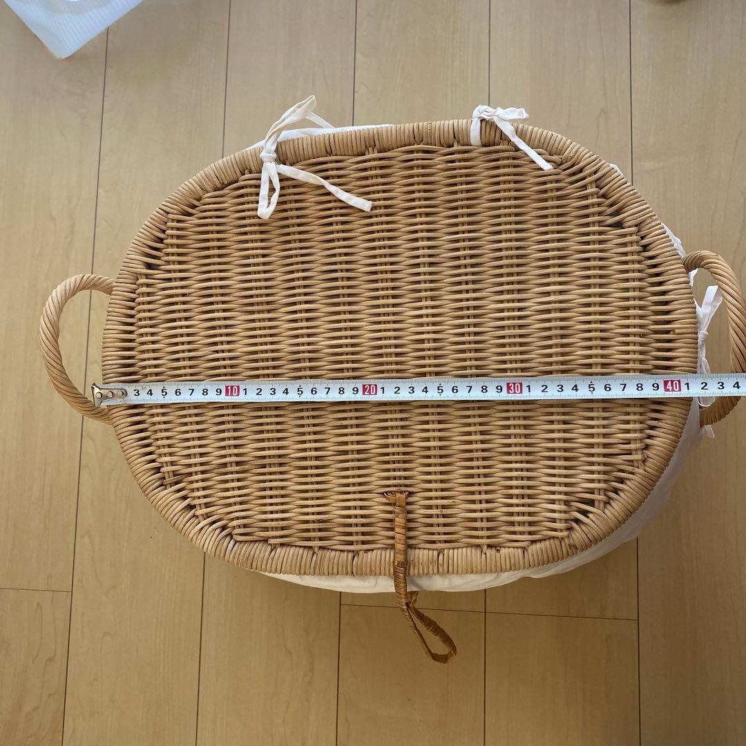 ラタン　バスケット　収納　セット　リネン　麻　スカラップ　伊藤まさこ