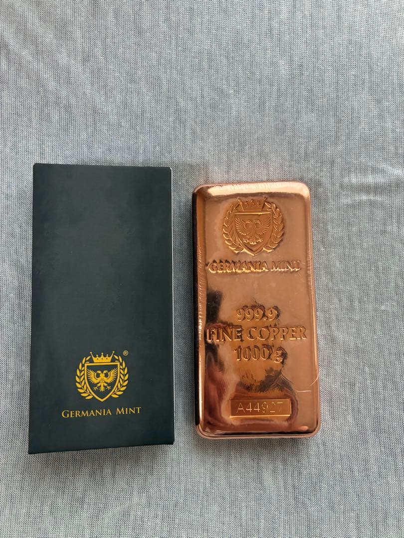 ５個セットGERMANIA MINT 1000g純銅インゴット ゲルマニアミント