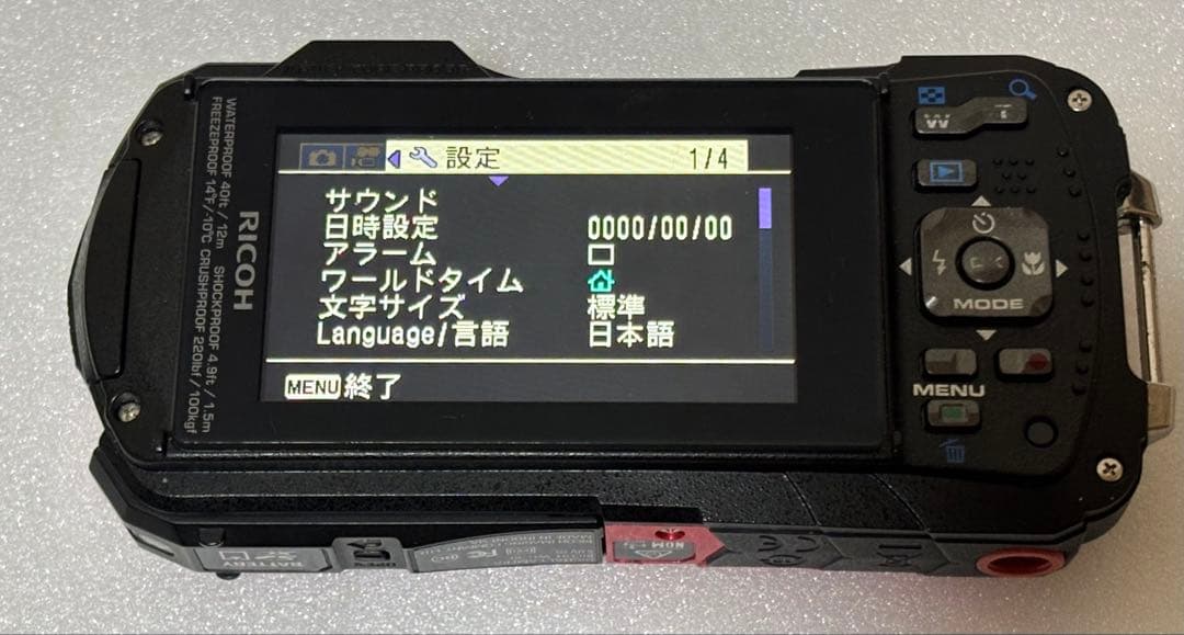 RICOH WG30 ジャンク品　バッテリー付き