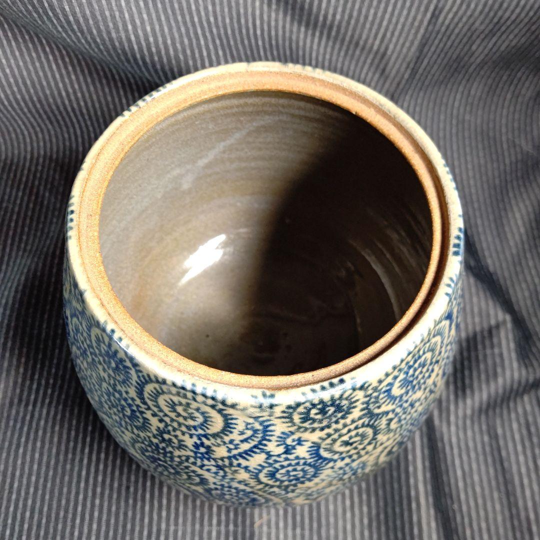 茶道具 総蛸唐草 水指 共箱 共布 作家銘あり