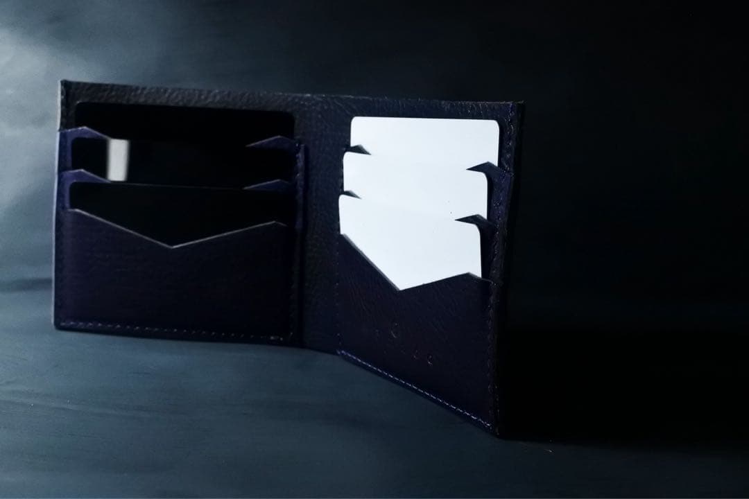 [オリジナル] S1 Bifold wallet 二つ折り財布　ネイビー