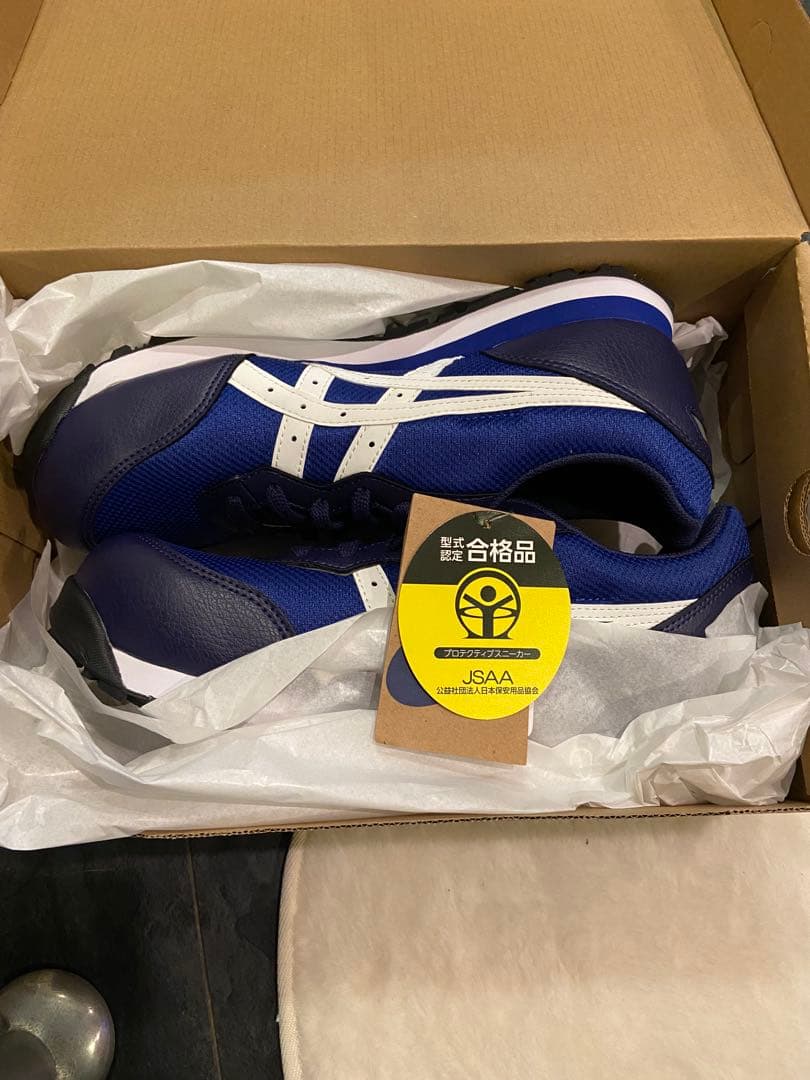 ASICS 安全靴 ブルー/ホワイト