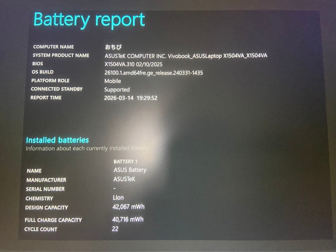ノートパソコン Vivobook