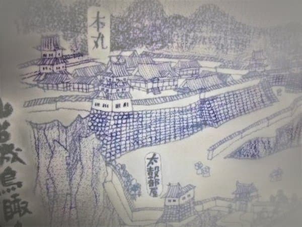 仙台城 鳥瞰之図 慶長拾五年図 伊達政宗 青葉城 大皿 41.5㎝