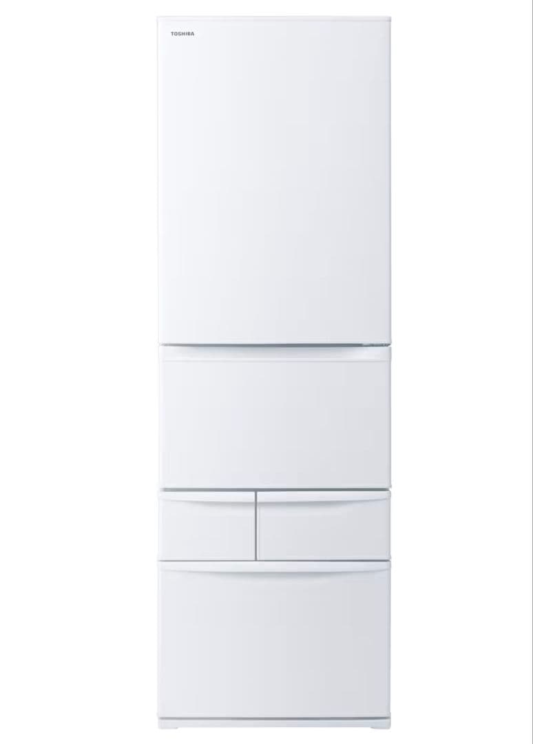 東芝 冷蔵庫 411L 2020年製 GR-R41GXV(EW) 5ドア 右開き