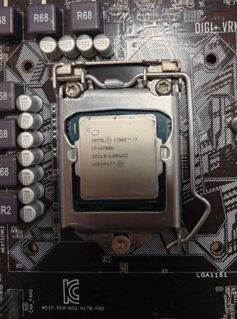 ASUS H170-PRO マザーボード + i7-6700K CPU