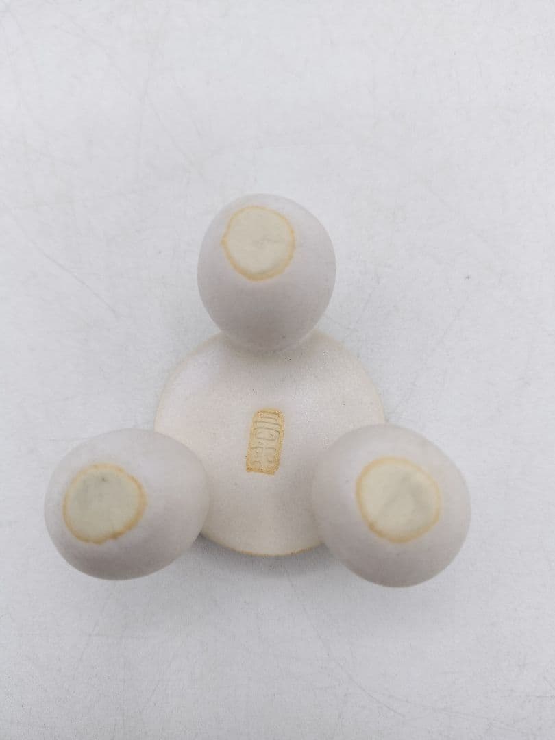 d200【未使用品】 蓋置 雪だるま 今岡三四郎 木箱 茶道具