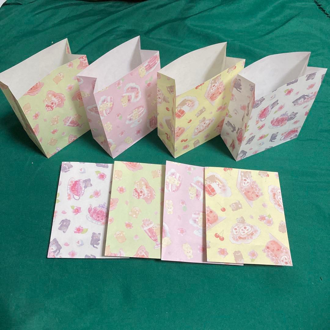 ミニ紙袋　ギフトバッグ　ラッピング　ハンドメイド　おすそ分け　バレンタイン