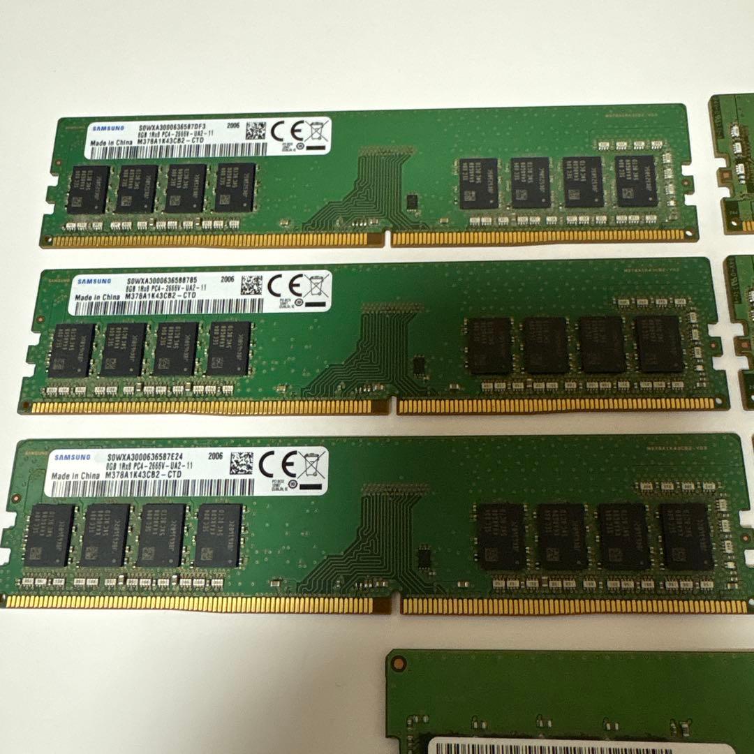 デスクトップPCメモリー 8GB 8枚セット　ジャンク