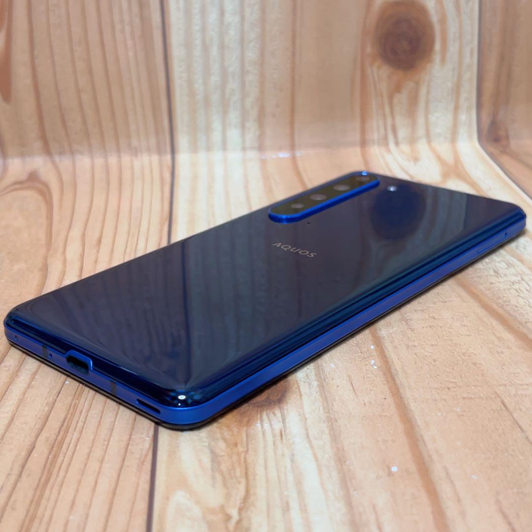 SIMフリー 本体 AQUOS R5G 256 GB 165J ブルー 電池良好