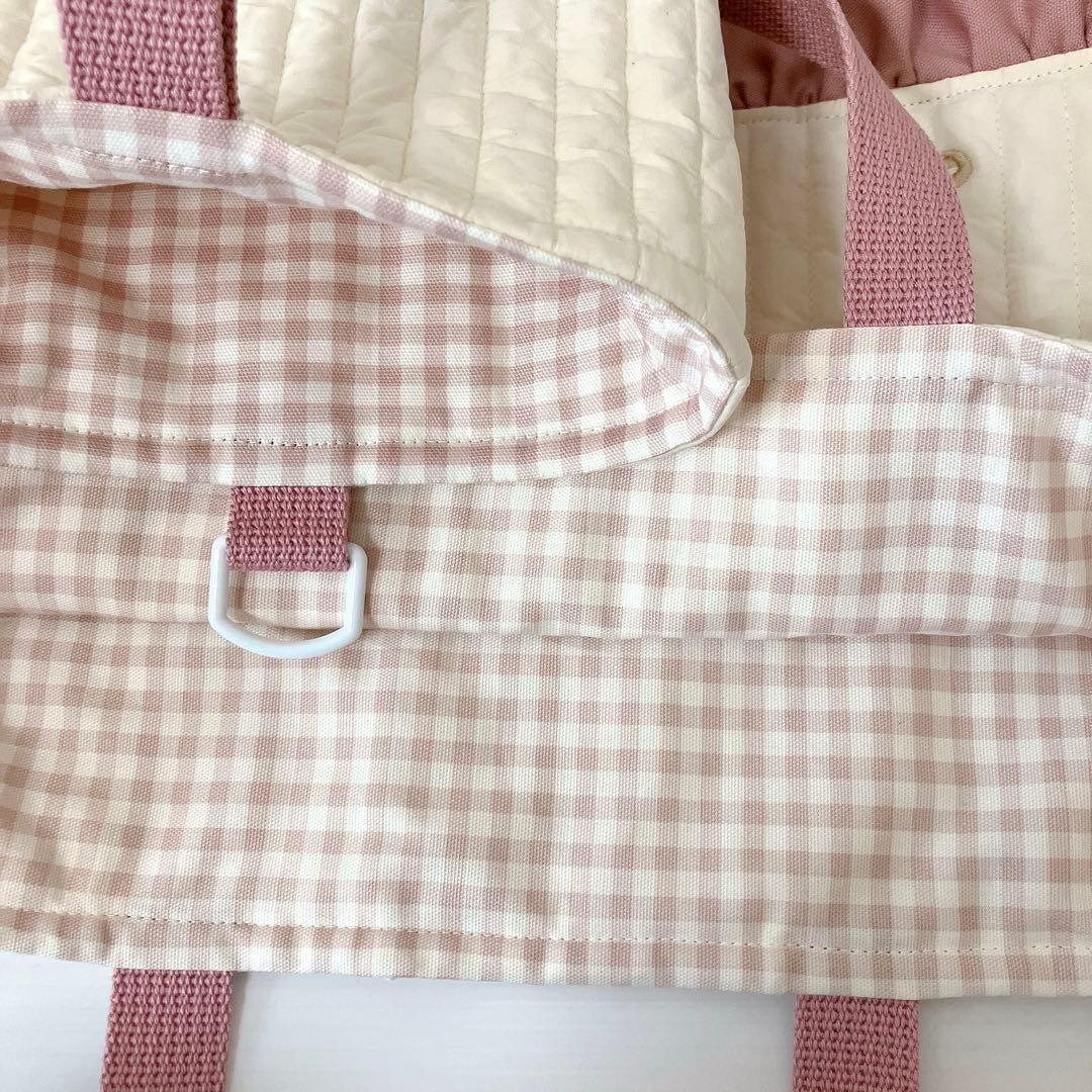 レッスンバッグ　上履き入れ ヌビ　リボン刺繍　ハンドメイド