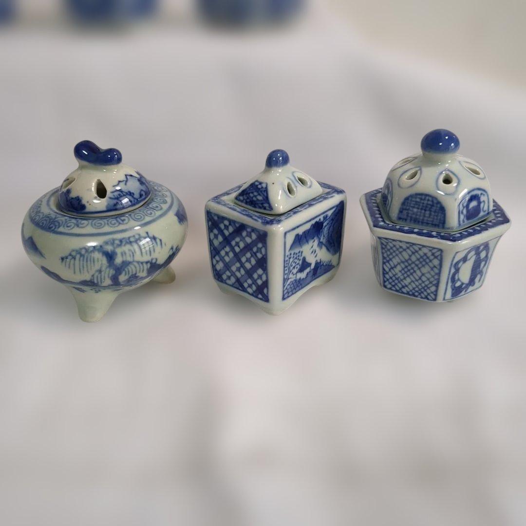 染付 香炉 8個セット