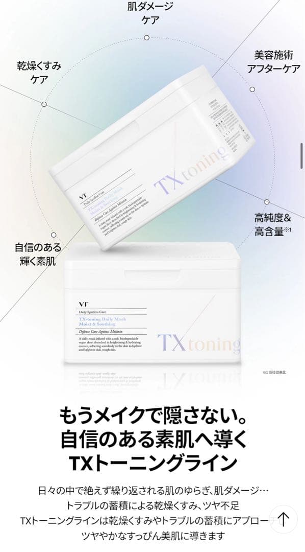 VT シートマスク/TXトーニング+VC+AC+シカ