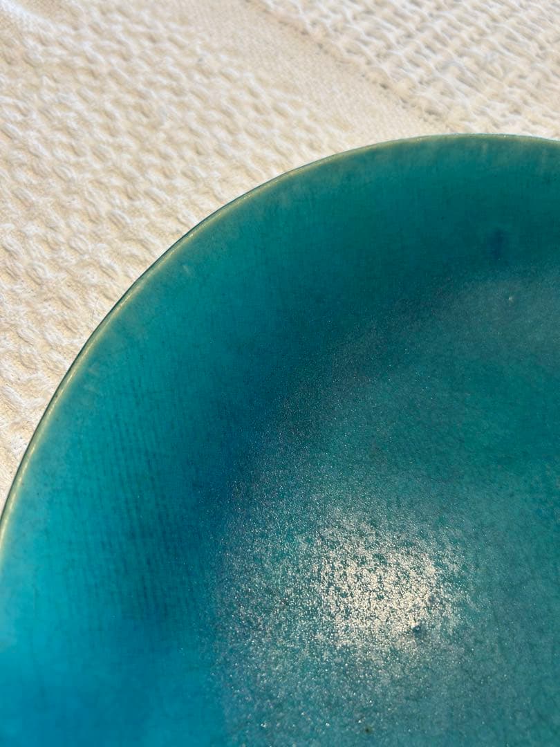 大嶺工房　やちむん　ペルシャブルー　レア品　大皿　Ⅱ