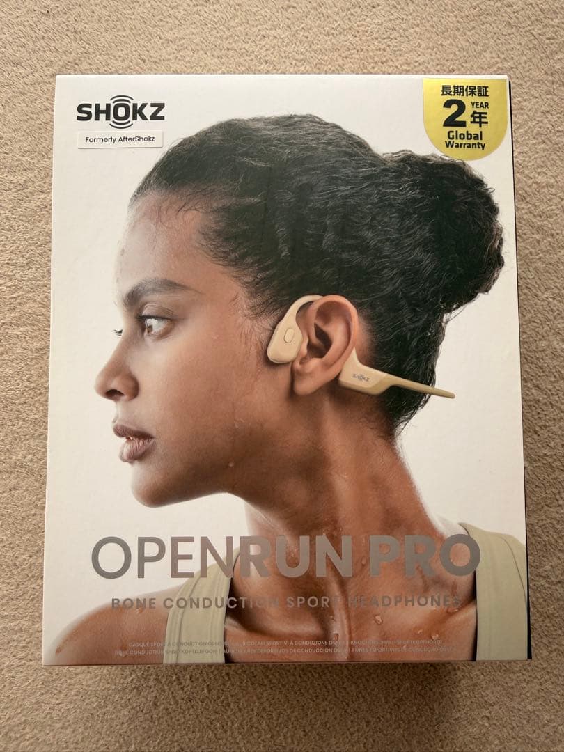 【希少カラー】SHOKZ OPENRUN PRO 骨伝導イヤホン ベージュ