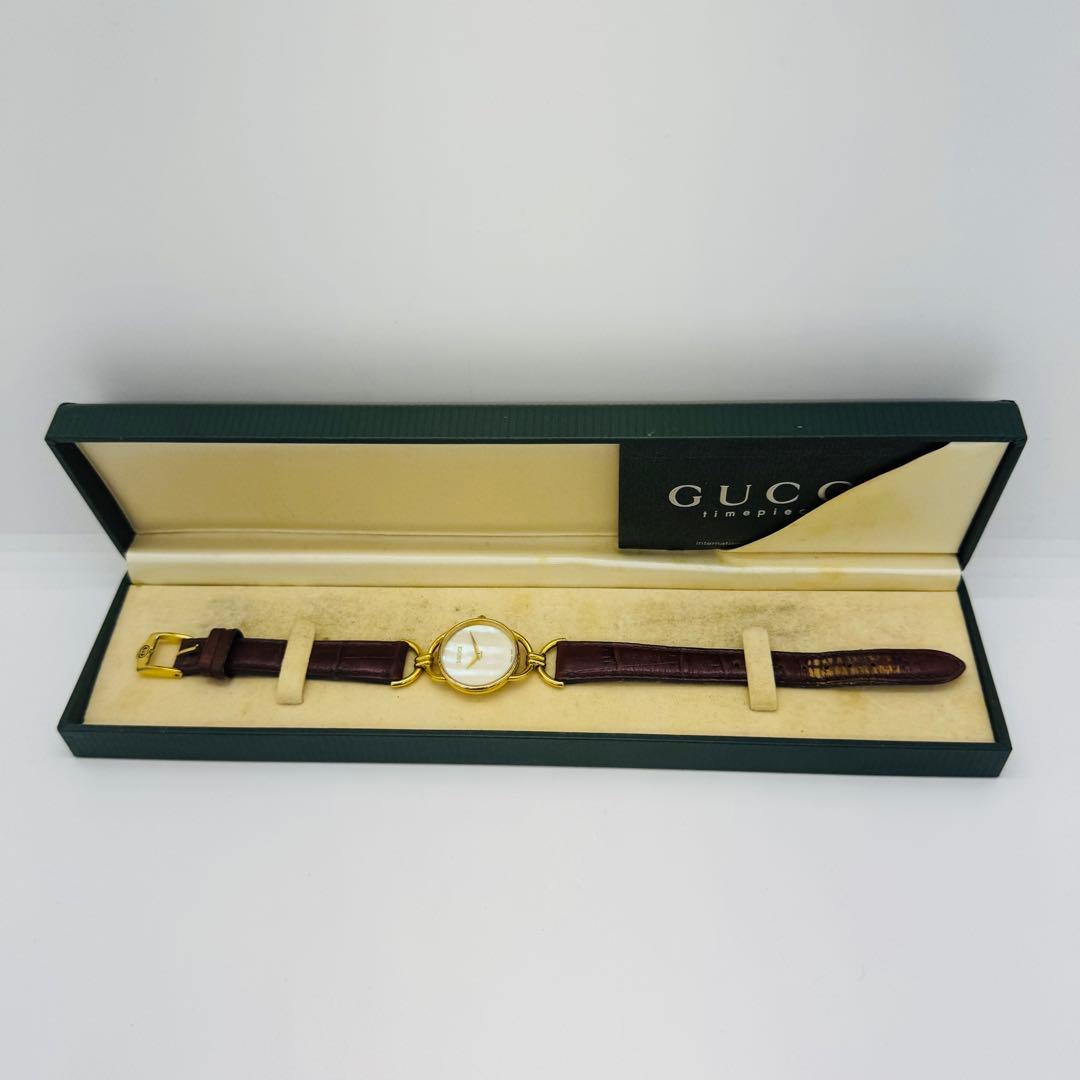 ✨GUCCI✨グッチ✨6000.2.L✨シェル文字盤✨クォーツ✨腕時計✨