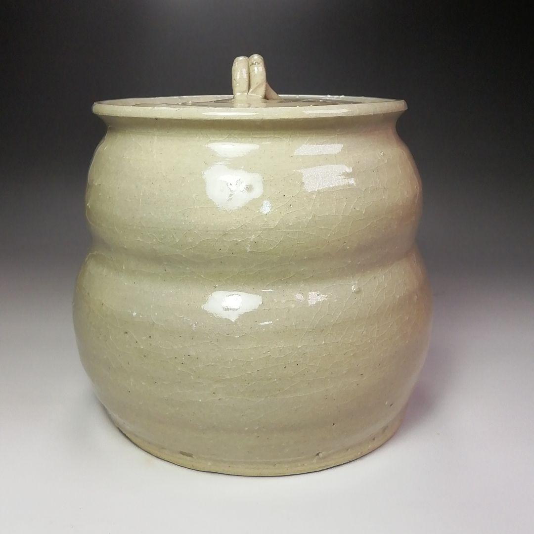 Ｓ４９５　水指　『瓢形水指』『豊田嘉隆作』　共箱　茶道具