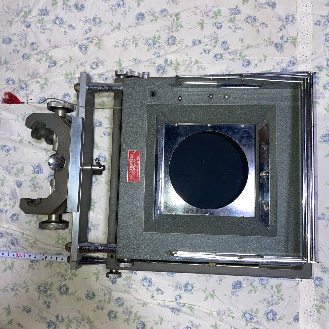 ヴィンテージ蛇腹大判OKUHARAカメラ フォーカス調整機能付シャッター稼働確認
