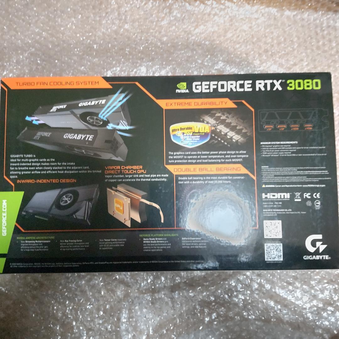 グラフィックボード・グラボ・ビデオカード GIGABYTE GeForce RTX 3080 TURBO 10GB