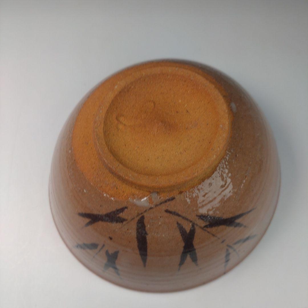 ウ35 茶碗『中里嘉孝』『絵唐津竹笹紋　共箱』抹茶碗　茶道具