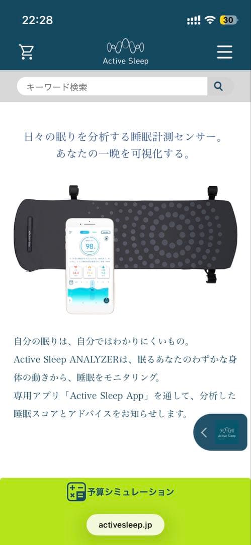 睡眠分析 Active Sleep ANALYZER NN-1020