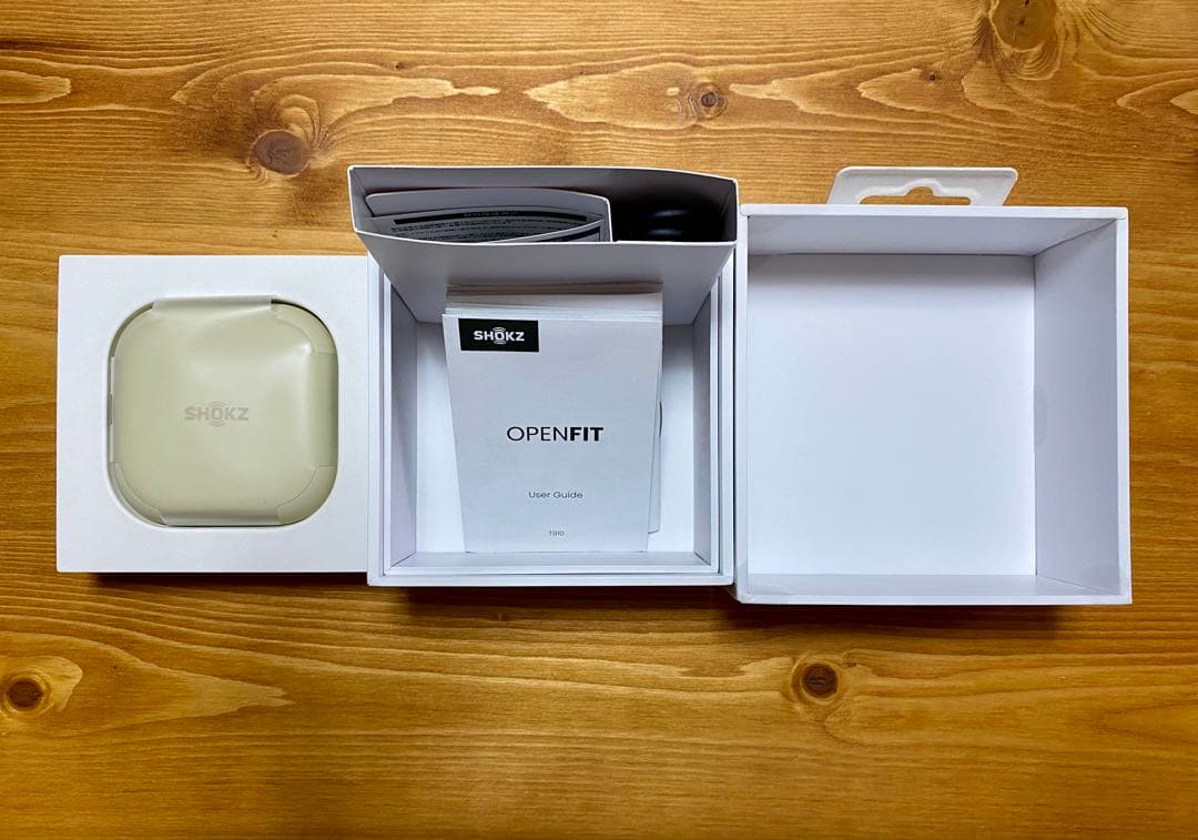 SHOKZ OPENFIT ワイヤレスイヤホン クリーム色